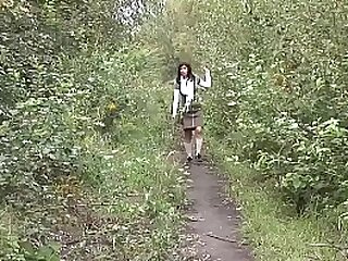 Public Shagging - Hot Girl with two strangers outdoor HD